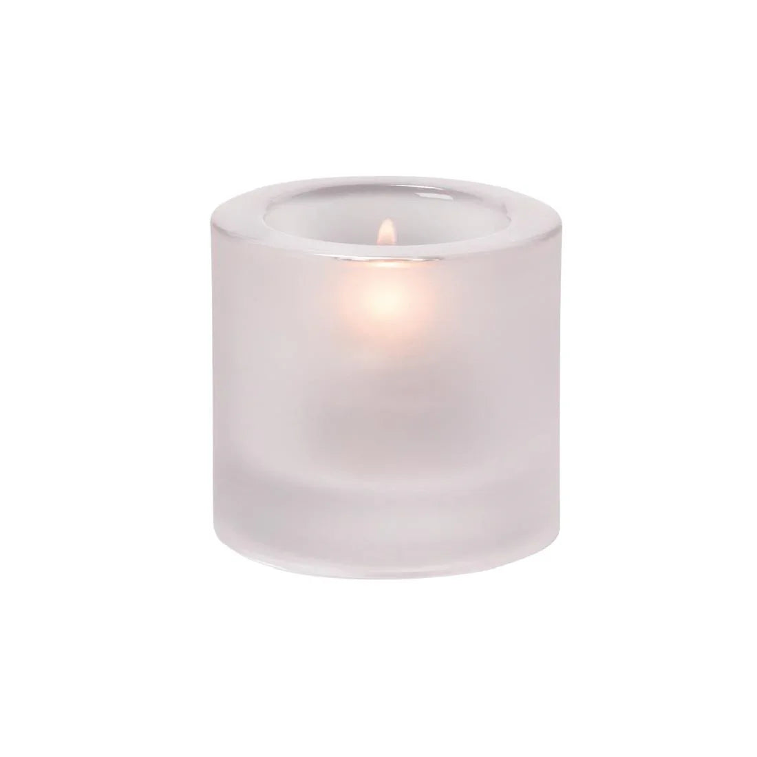 VV4058 Hollowick Thick Round Satin Crystal Tealight 70mm x 73mm (Pack of 6) - JD Catering Equipment Solutions Ltd