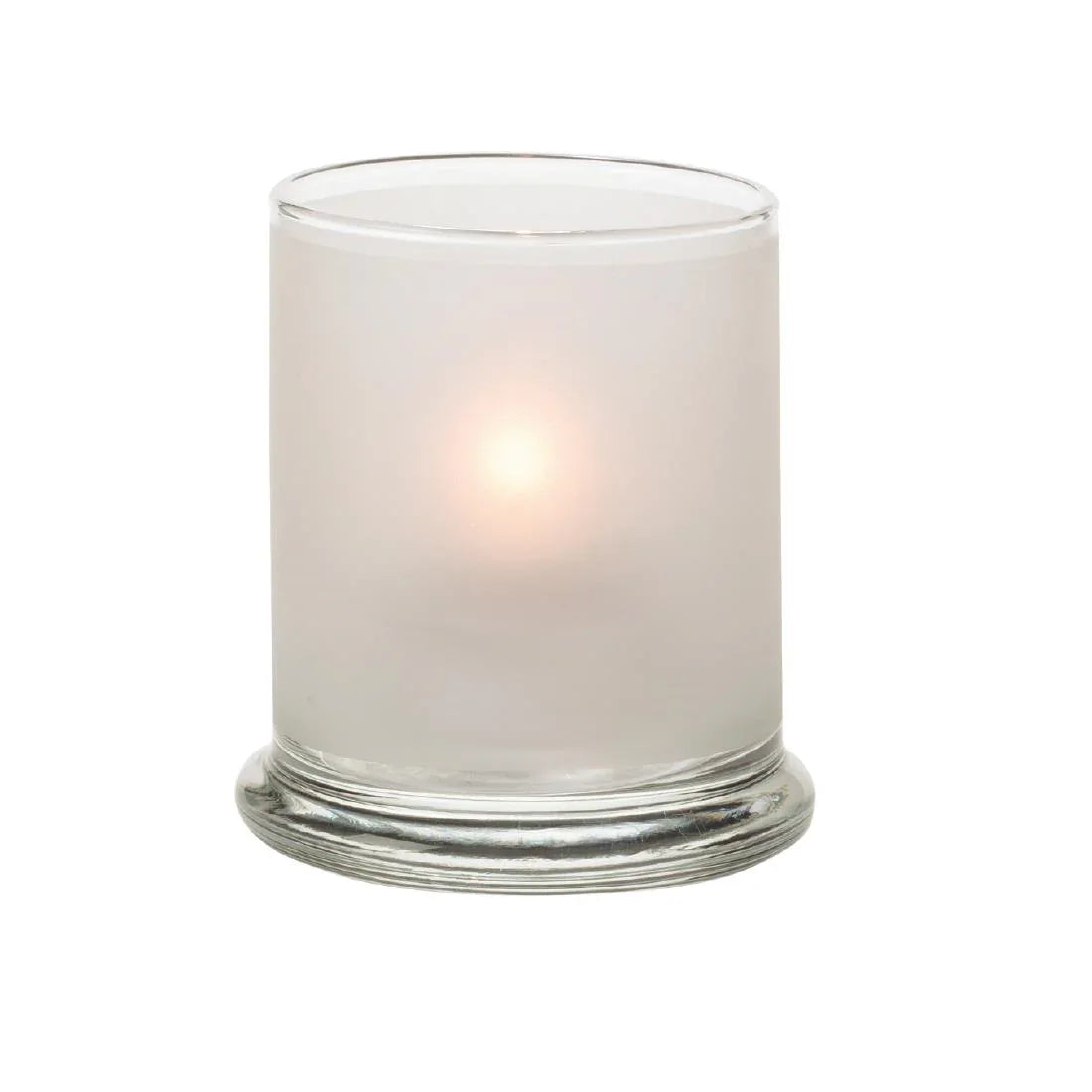 VV4068 Hollowick Columns Satin Crystal Votive 76mm x 92mm (Pack of 12) - JD Catering Equipment Solutions Ltd