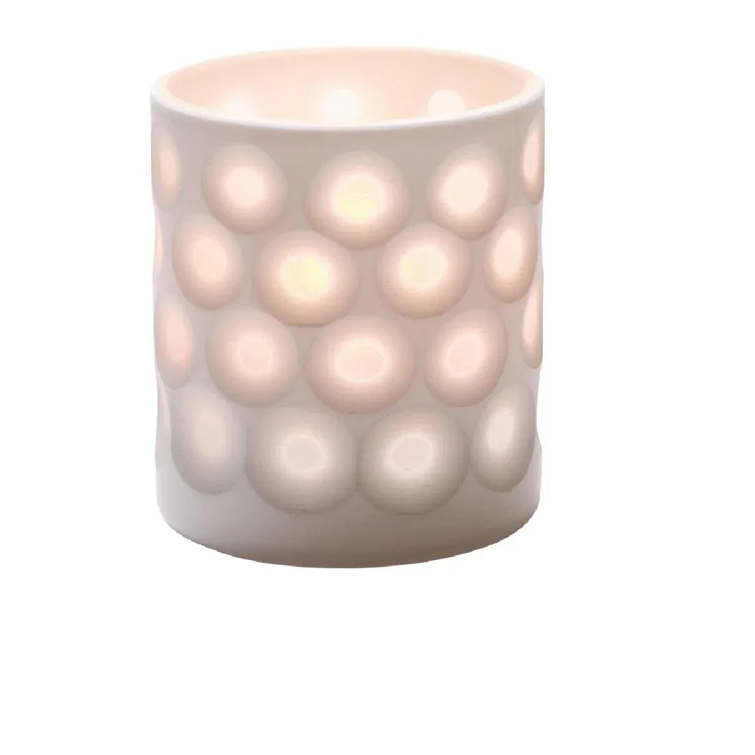 VV4070 Hollowick Boutique Dots Porcelain Votive 73mm x 80mm (Pack of 48) - JD Catering Equipment Solutions Ltd