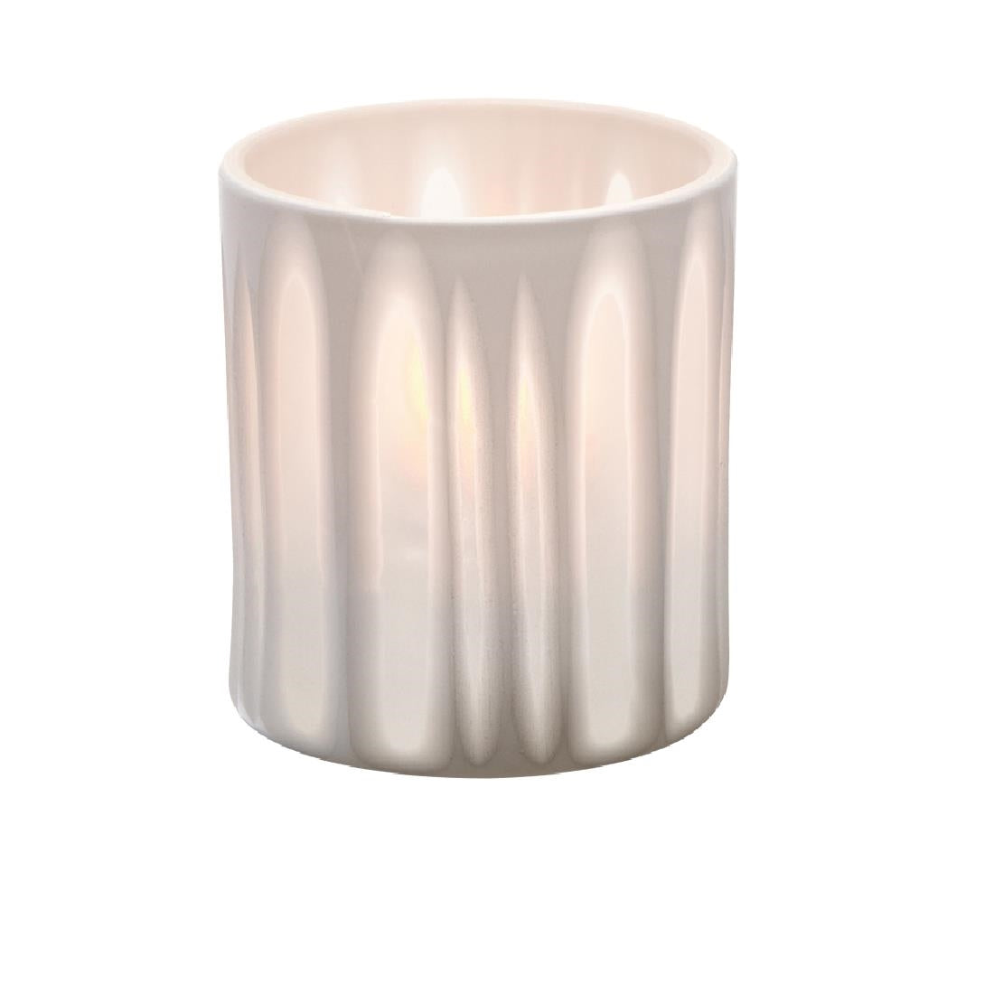 VV4071 Hollowick Boutique Stripes Porcelain Votive 73mm x 80mm (Pack of 48)