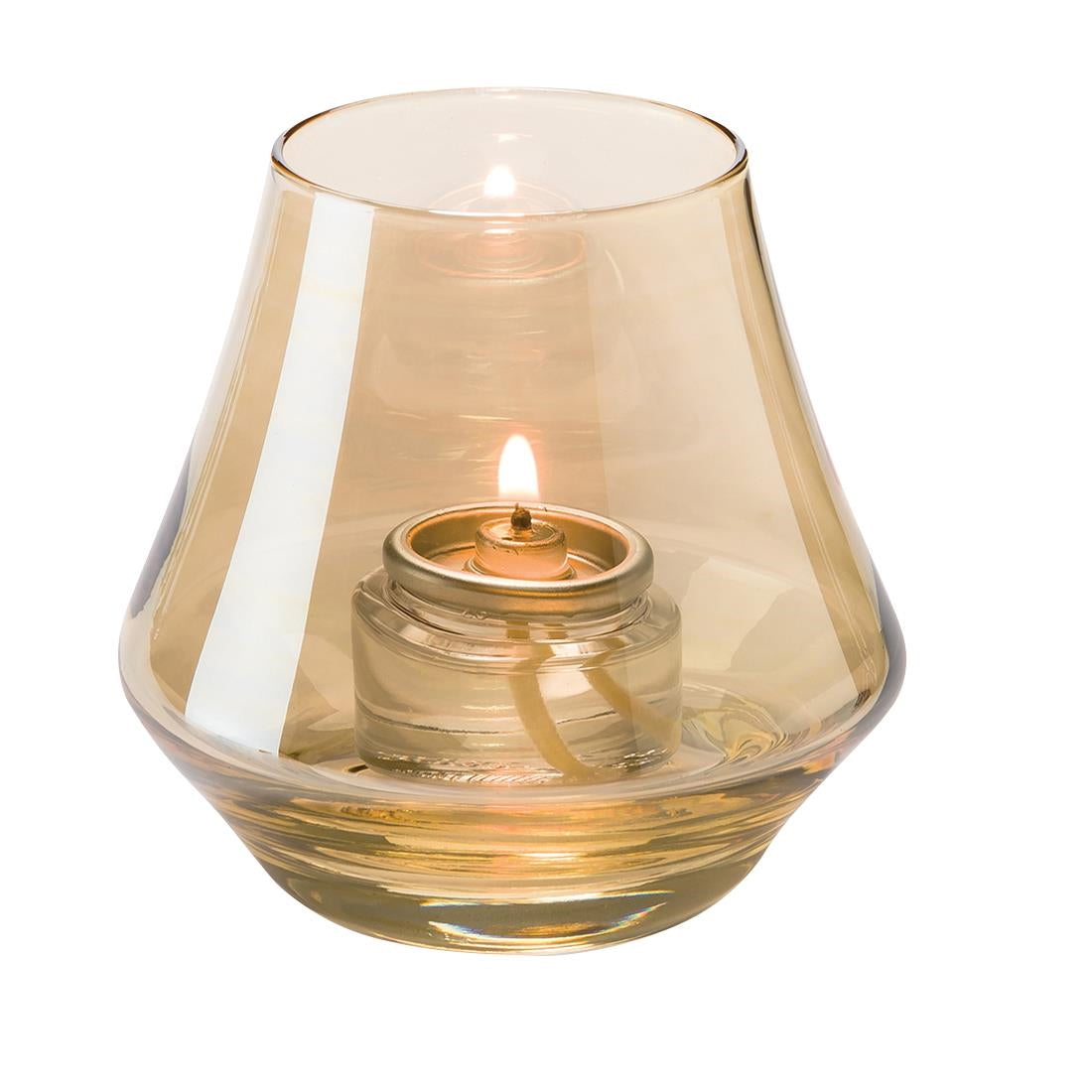 VV4082 Steelite Chime Glass Votives Gold Lustre 89mm (Pack of 12)