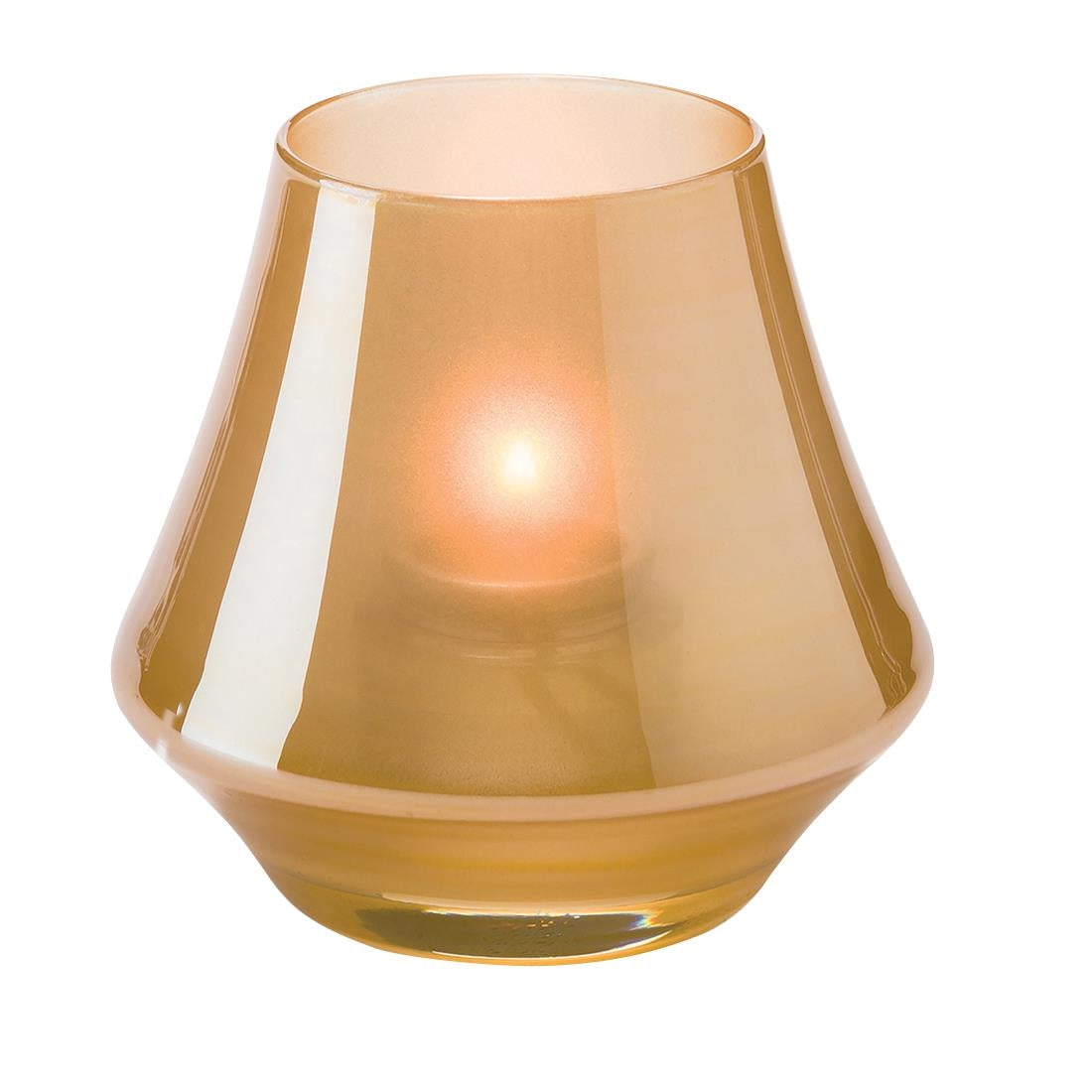 VV4084 Steelite Chime Glass Votives Satin Gold 89mm (Pack of 12)