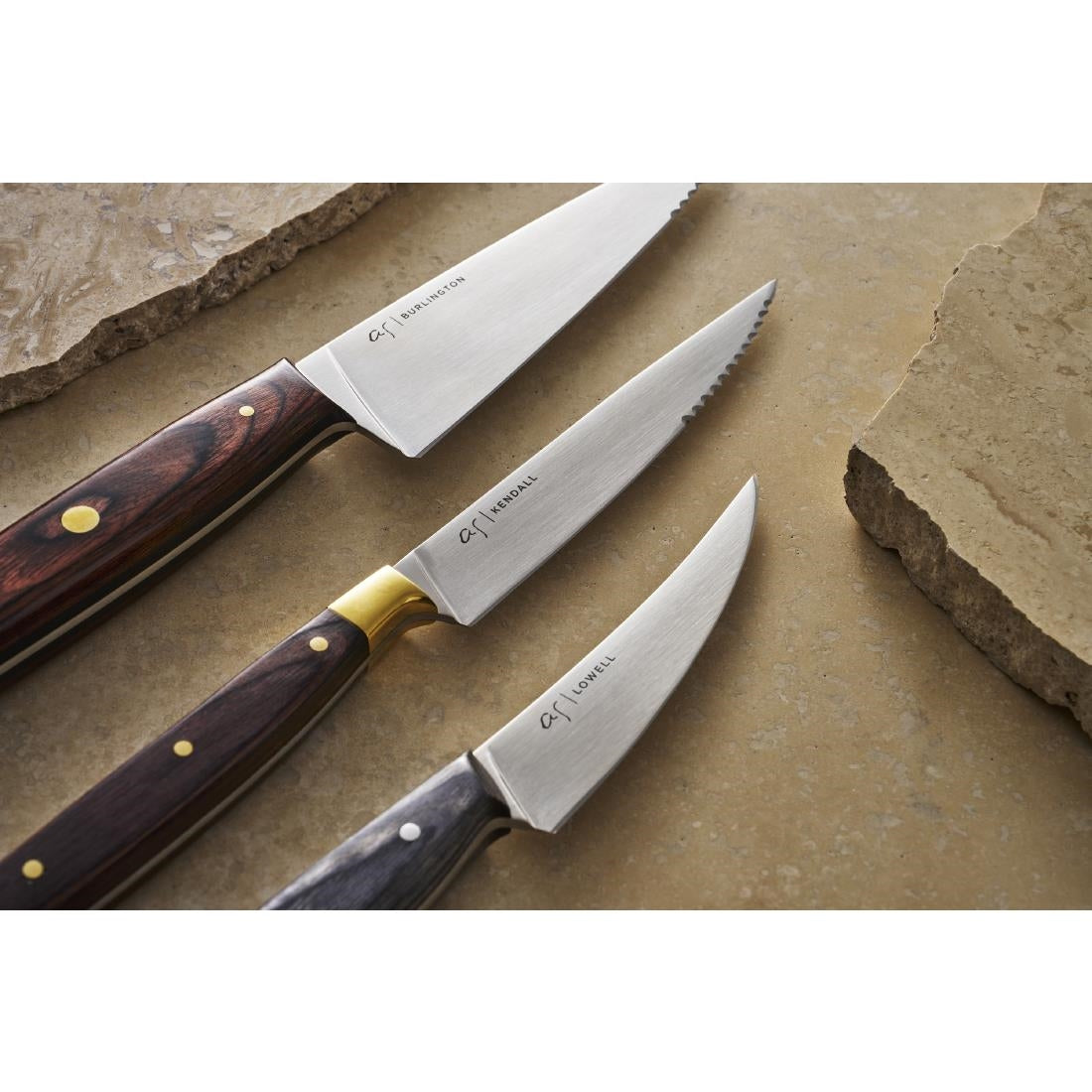 VV4313 Adam Simha Burlington Steak Knives Black 26cm (Pack of 6)
