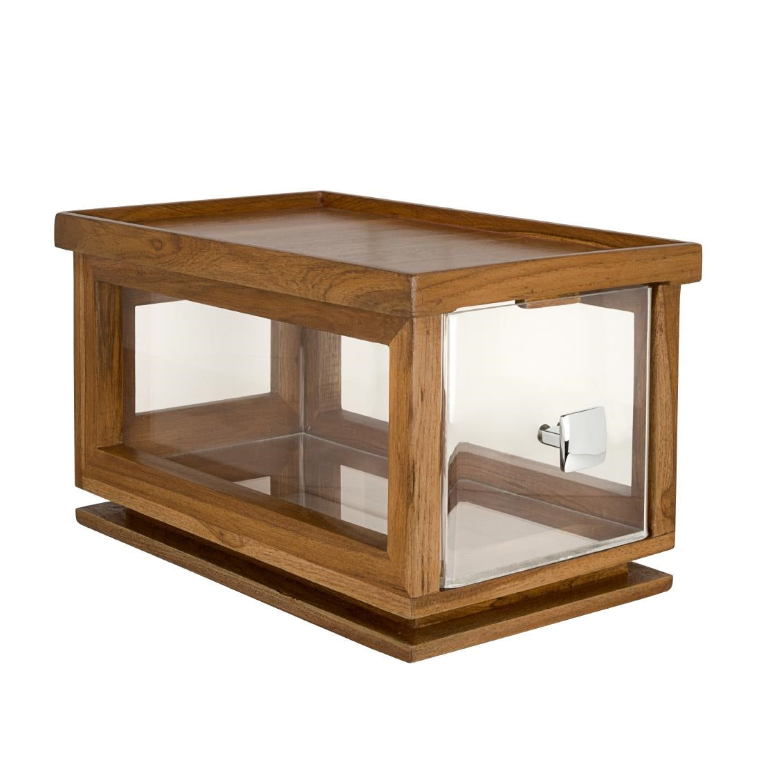 VV4493 Steelite D.W. Haber Fusion Teak Stackable Bakery Box with Acrylic Drawer