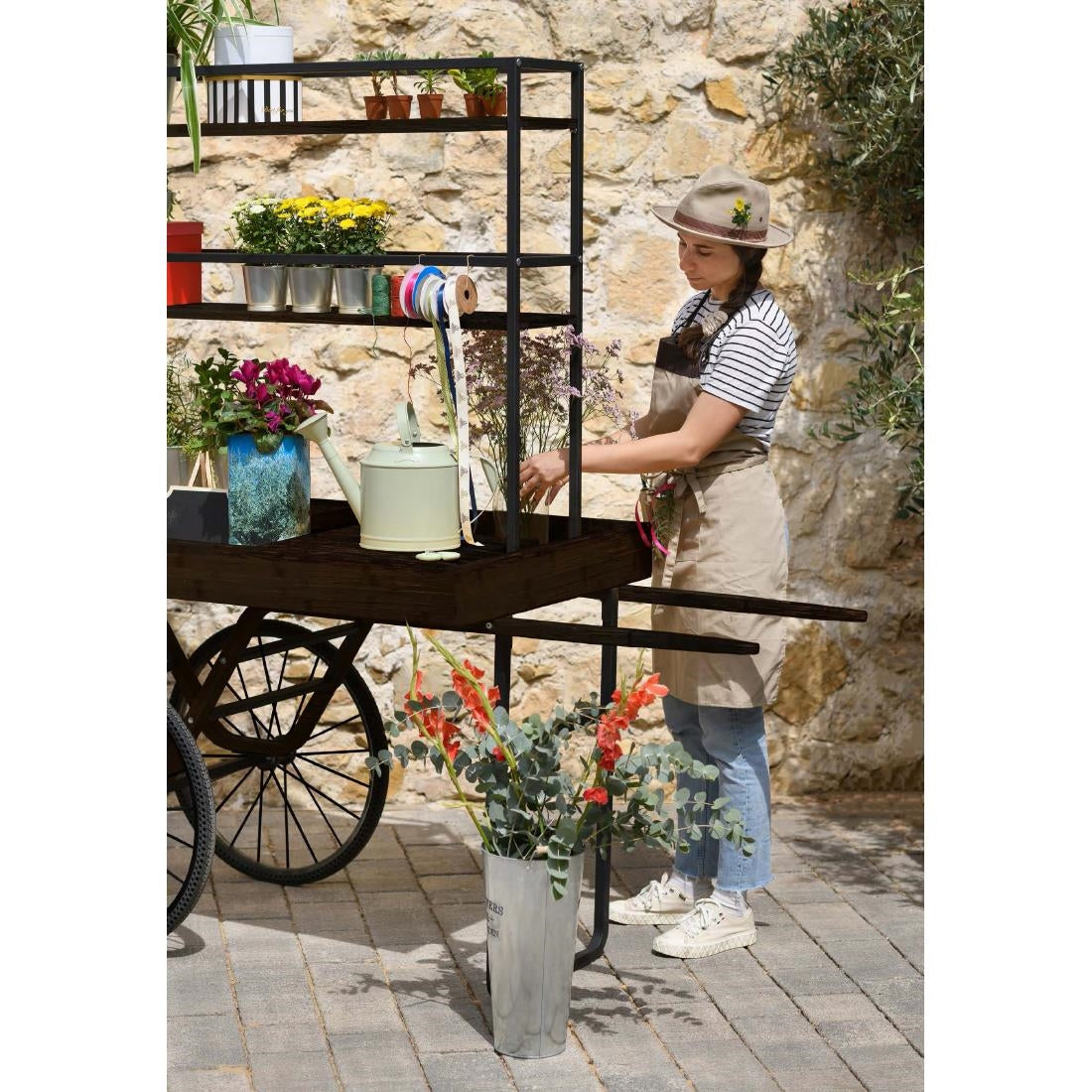 VV4504 Mogogo Cantine Cart Crate Support Shelf Dark Bamboo 1410x265mm