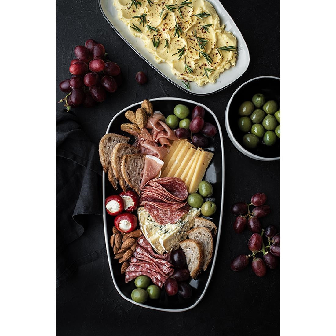 VV4512 Steelite Nyx Nordic Coupe Plates Black 280mm (Pack of 12)