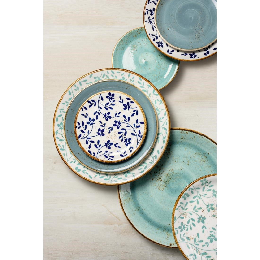 VV4601 Steelite Performance Flora Coupe Plates Blue 280mm (Pack of 12)