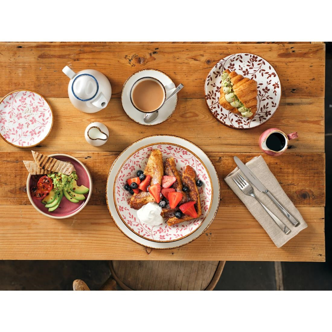 VV4612 Steelite Performance Flora Coupe Bowls Pink 215mm (Pack of 12)