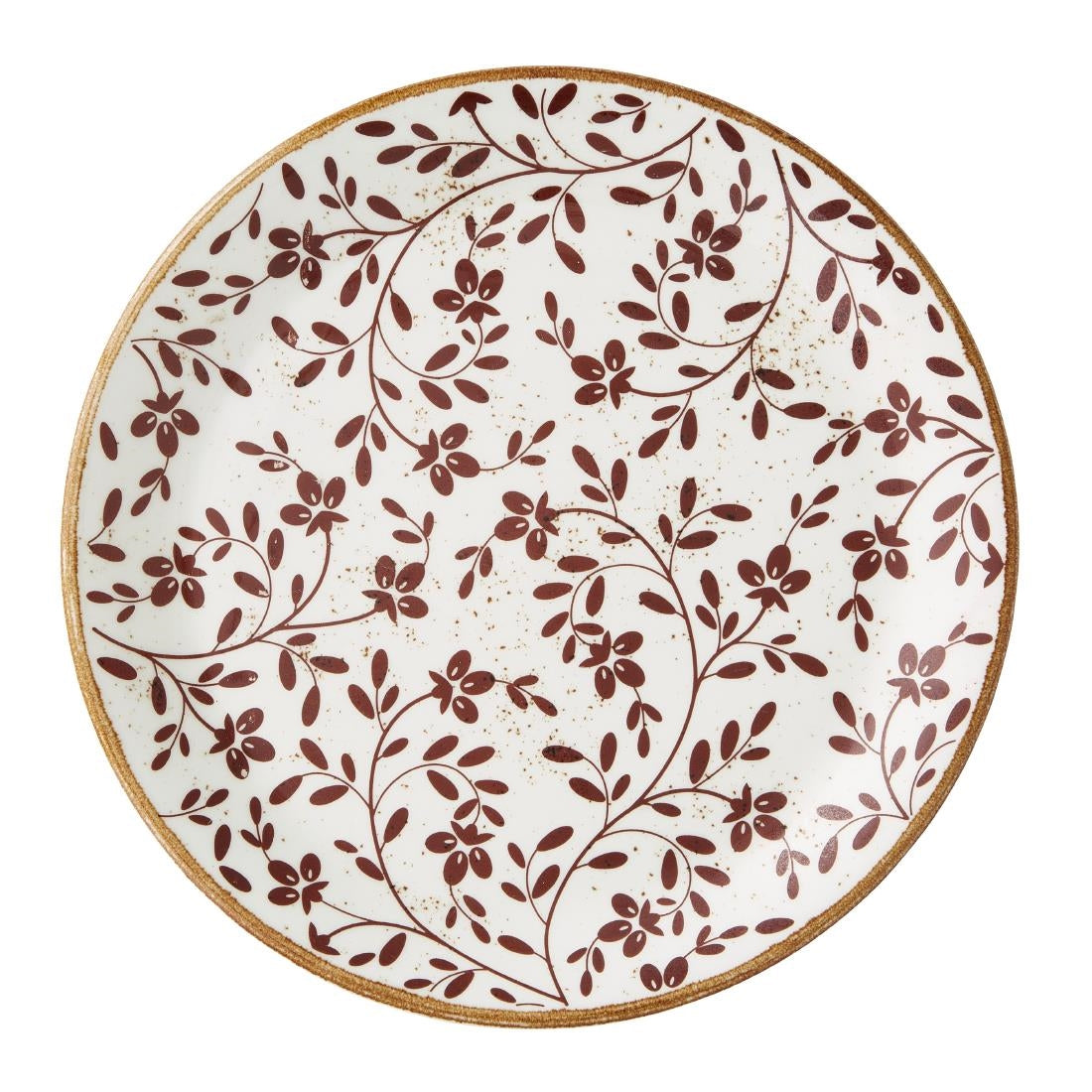 VV4620 Steelite Performance Flora Coupe Plates Brown 255mm (Pack of 12)