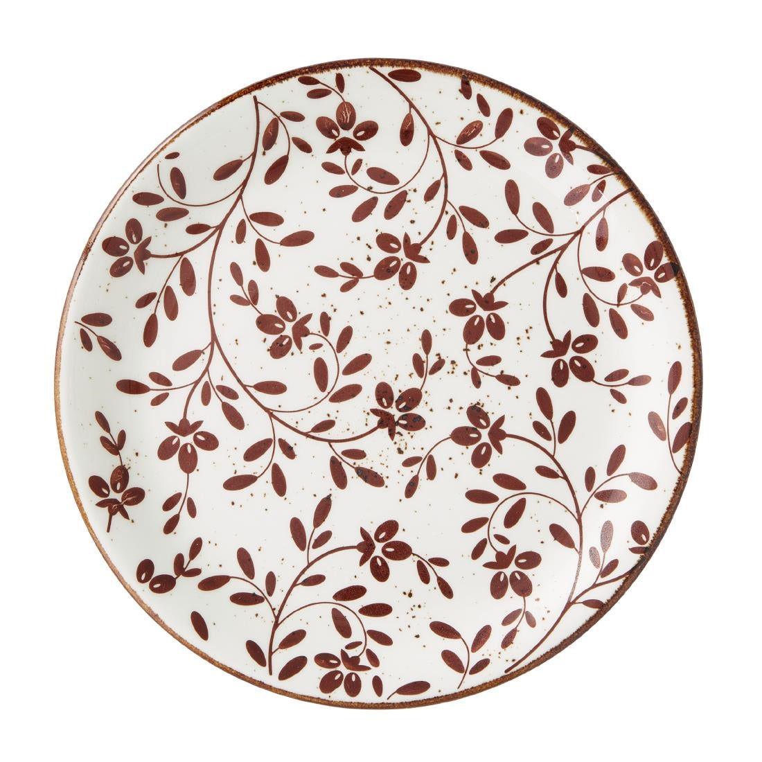 VV4621 Steelite Performance Flora Coupe Plates Brown 202mm (Pack of 12)