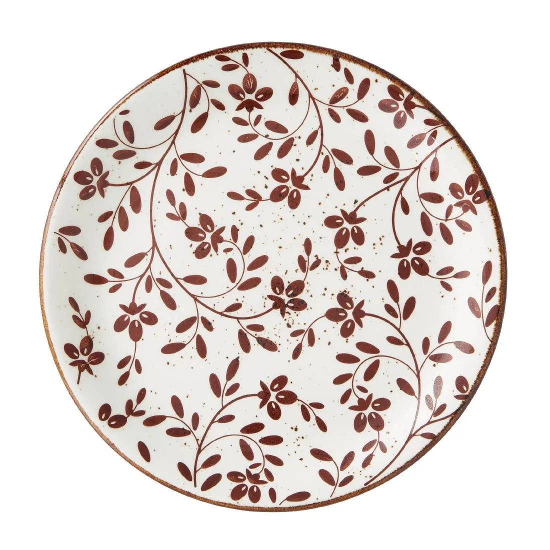 VV4621 Steelite Performance Flora Coupe Plates Brown 202mm (Pack of 12)