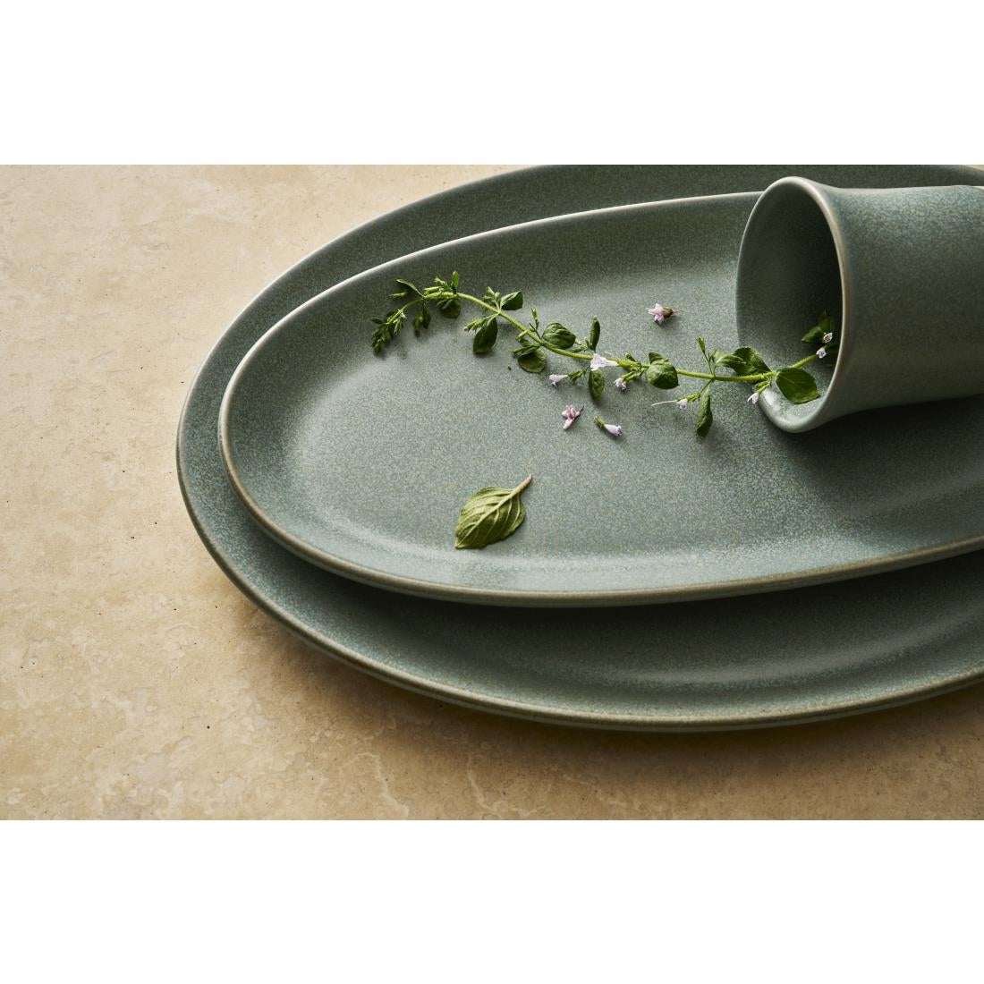 VV4640 Steelite Carnaby Oval Platters Teal 305x202mm (Pack of 12)