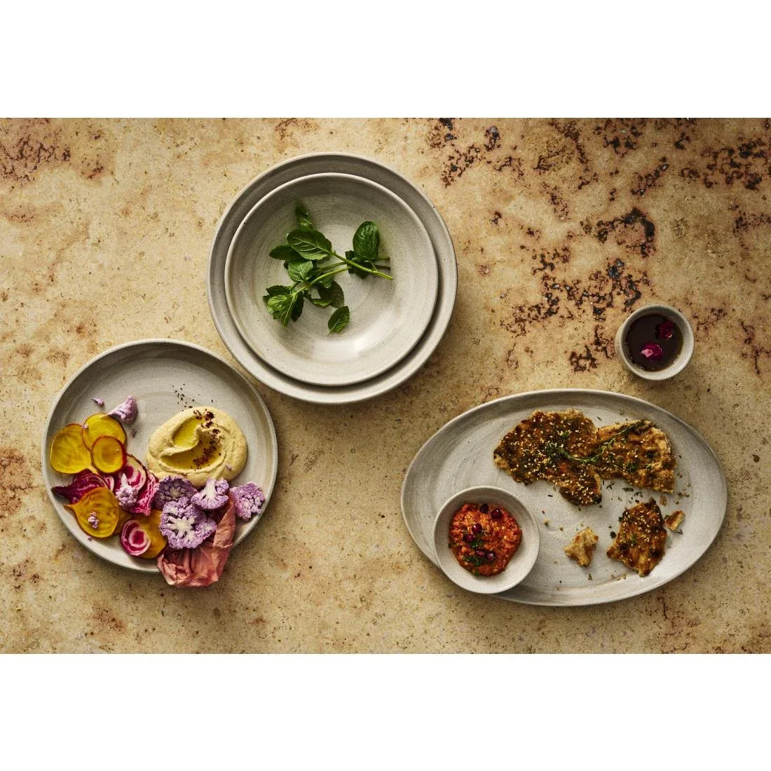 VV4651 Steelite Carnaby Oval Platters Dove 280x140mm (Pack of 24)