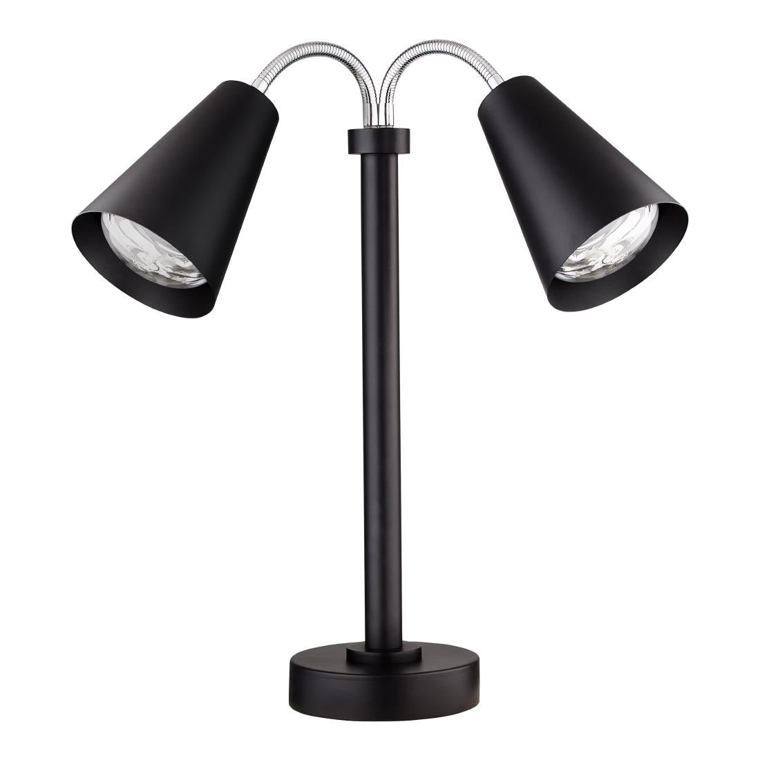VV4662 Steelite Creations Modern Double Heat Lamp Black 220V UK Plug
