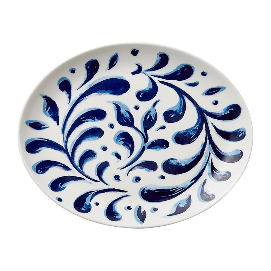 Steelite Messina Oval Coupe Plates Blue 202.5mm (12 Pack)