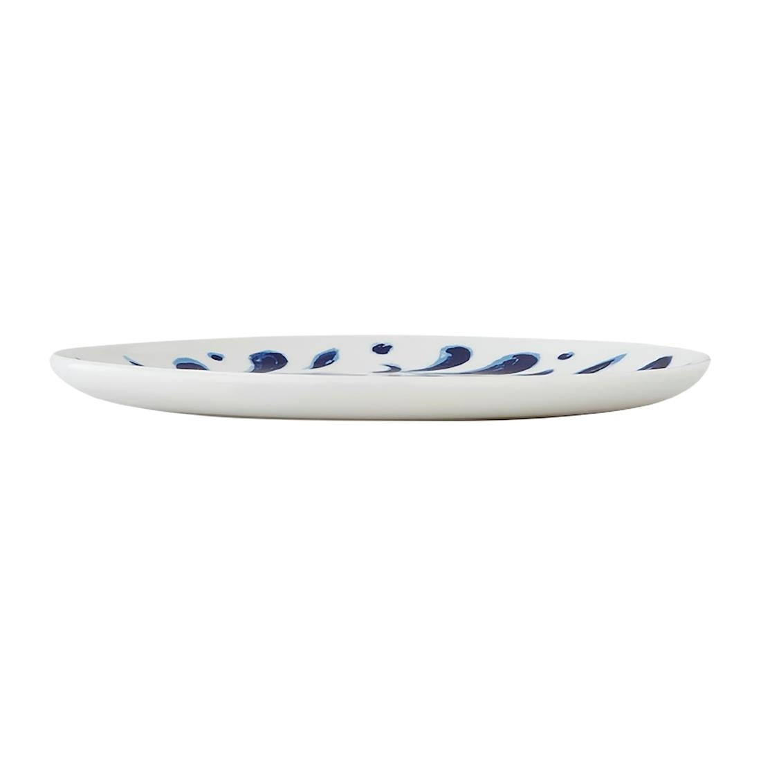 Steelite Messina Oval Coupe Plates Blue 202.5mm (12 Pack)