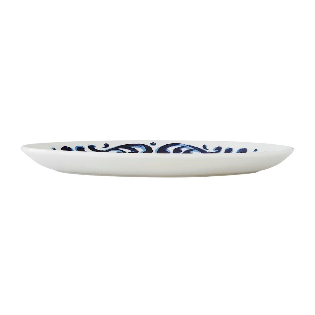 Steelite Messina Oval Coupe Plates Blue 305mm (12 Pack)