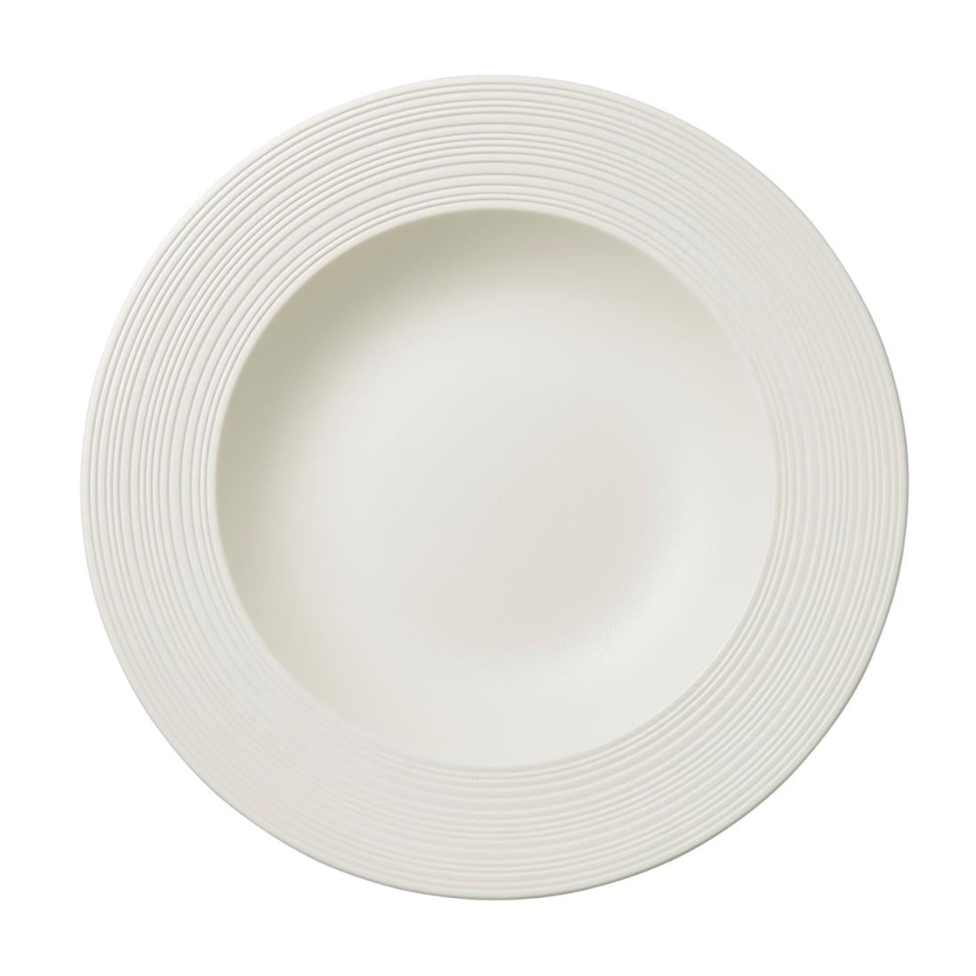 Steelite Concorde Rim Soup Plates Blanc 240mm (12 Pack)