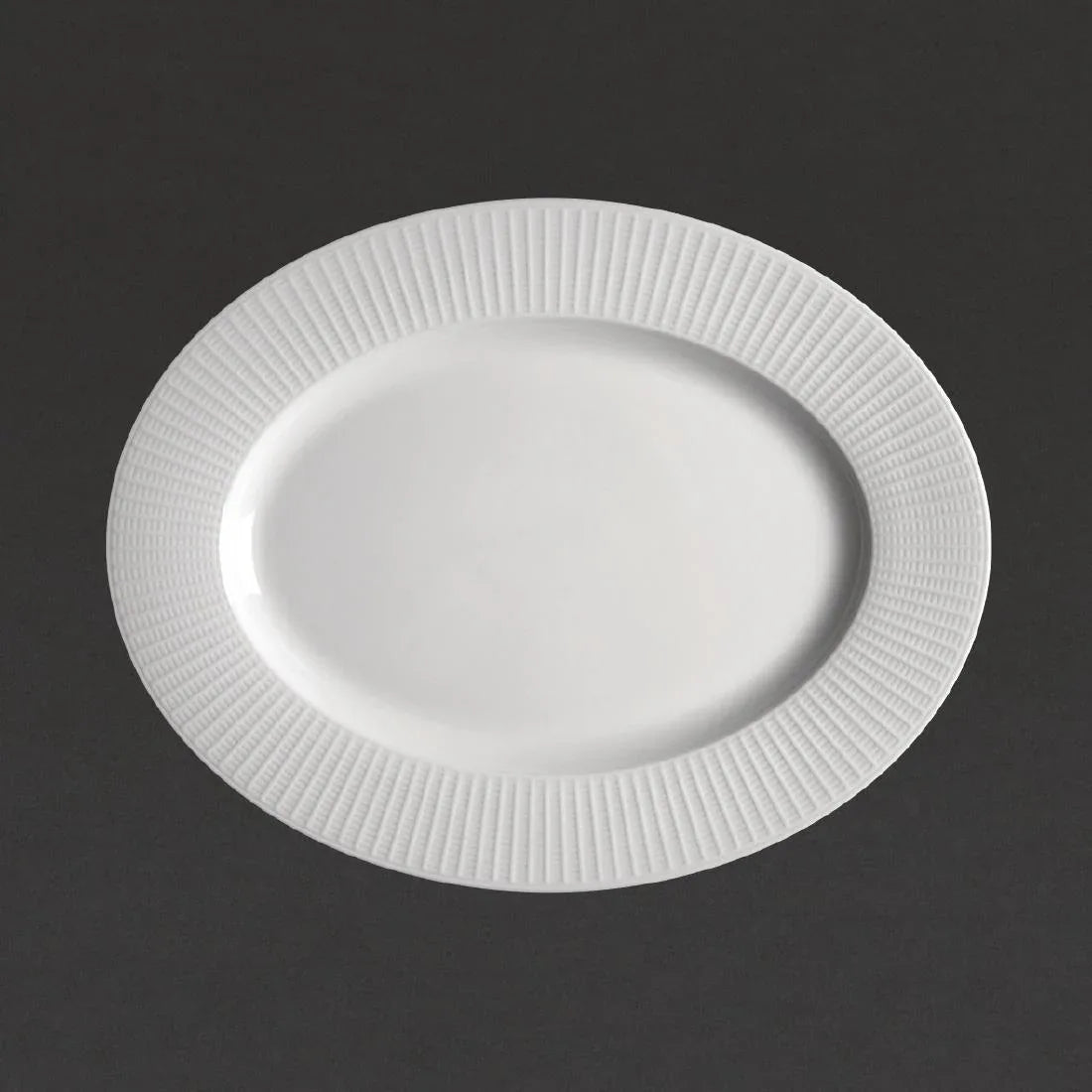 VV676 Steelite Willow Oval Plate. length 330mm. (Pack of 12) - JD Catering Equipment Solutions Ltd