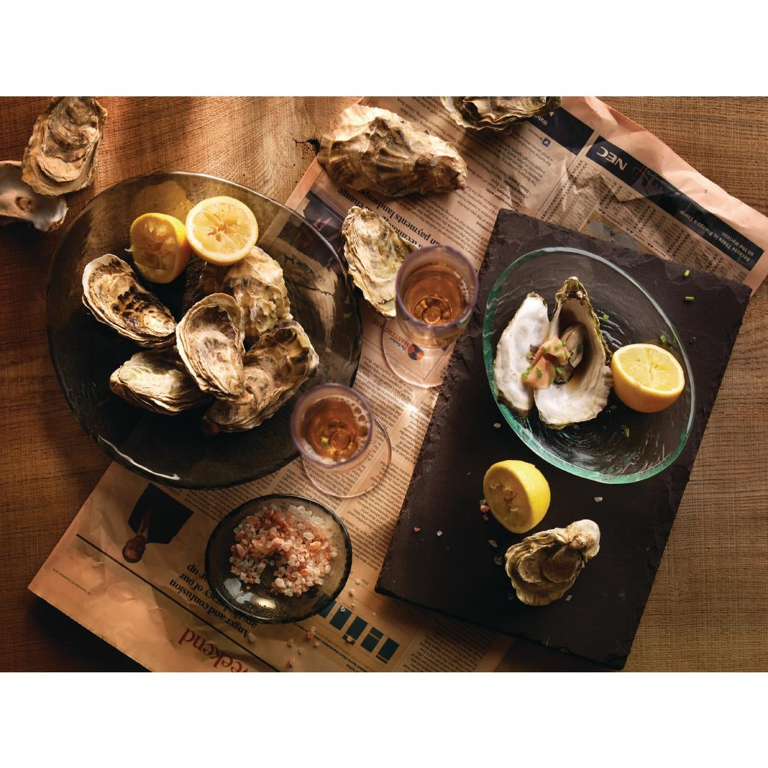 VV720 Steelite Scape Glass Platters 250mm Smoked (Pack of 12)