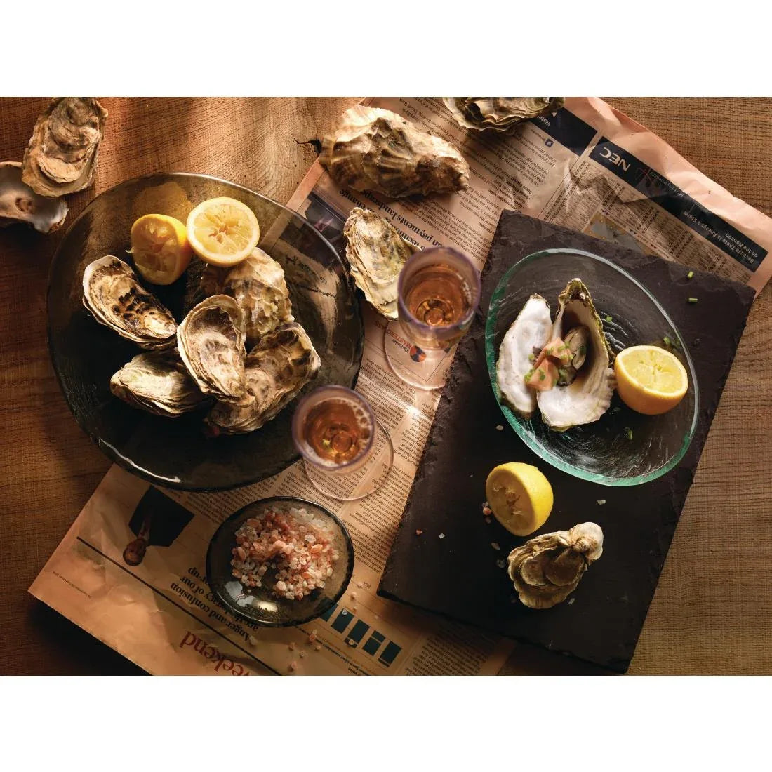 VV720 Steelite Scape Glass Platters 250mm Smoked (Pack of 12)