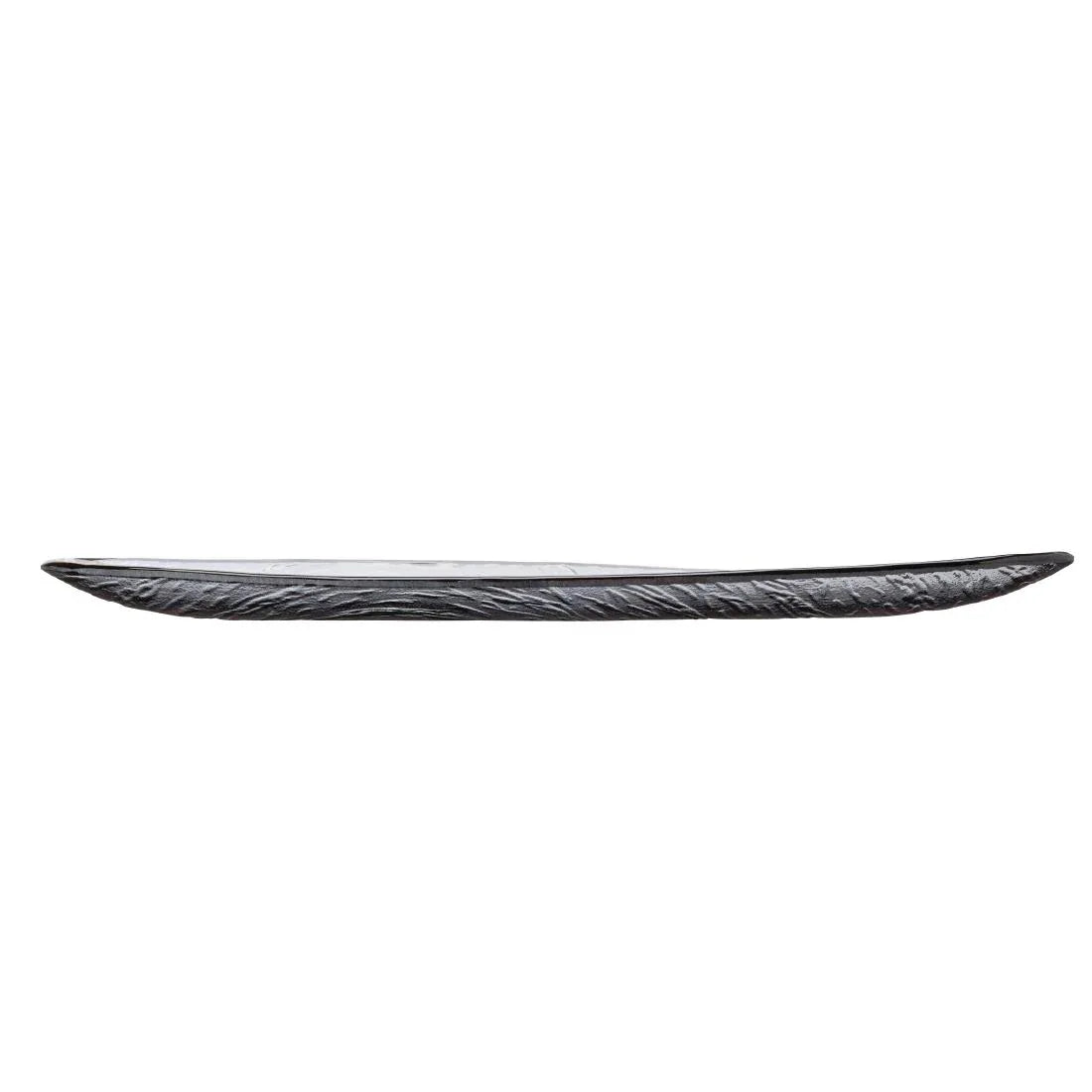 VV722 Steelite Scape Smoked Glass Oval Platters 400mm (Pack of 6) - JD Catering Equipment Solutions Ltd