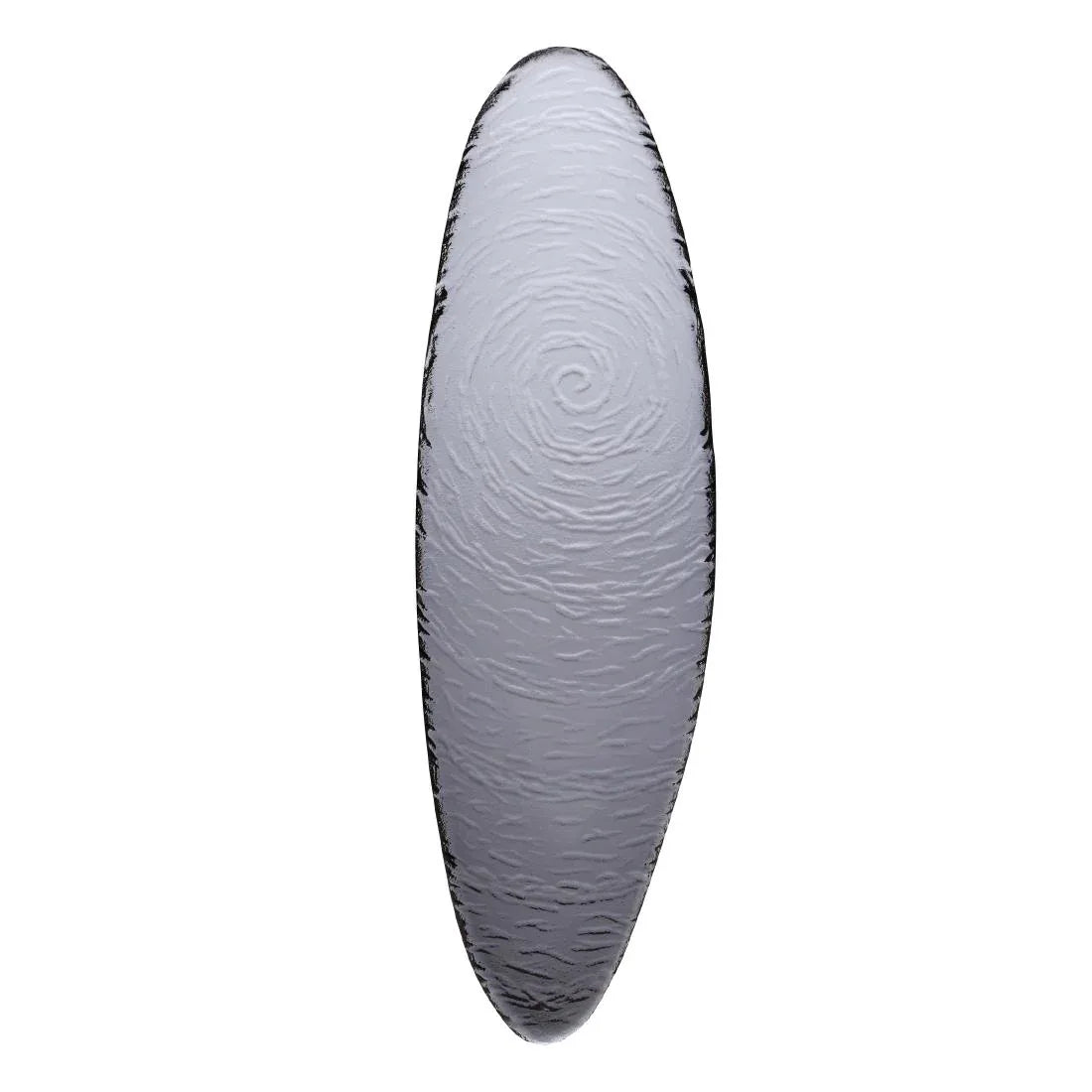 VV722 Steelite Scape Smoked Glass Oval Platters 400mm (Pack of 6) - JD Catering Equipment Solutions Ltd