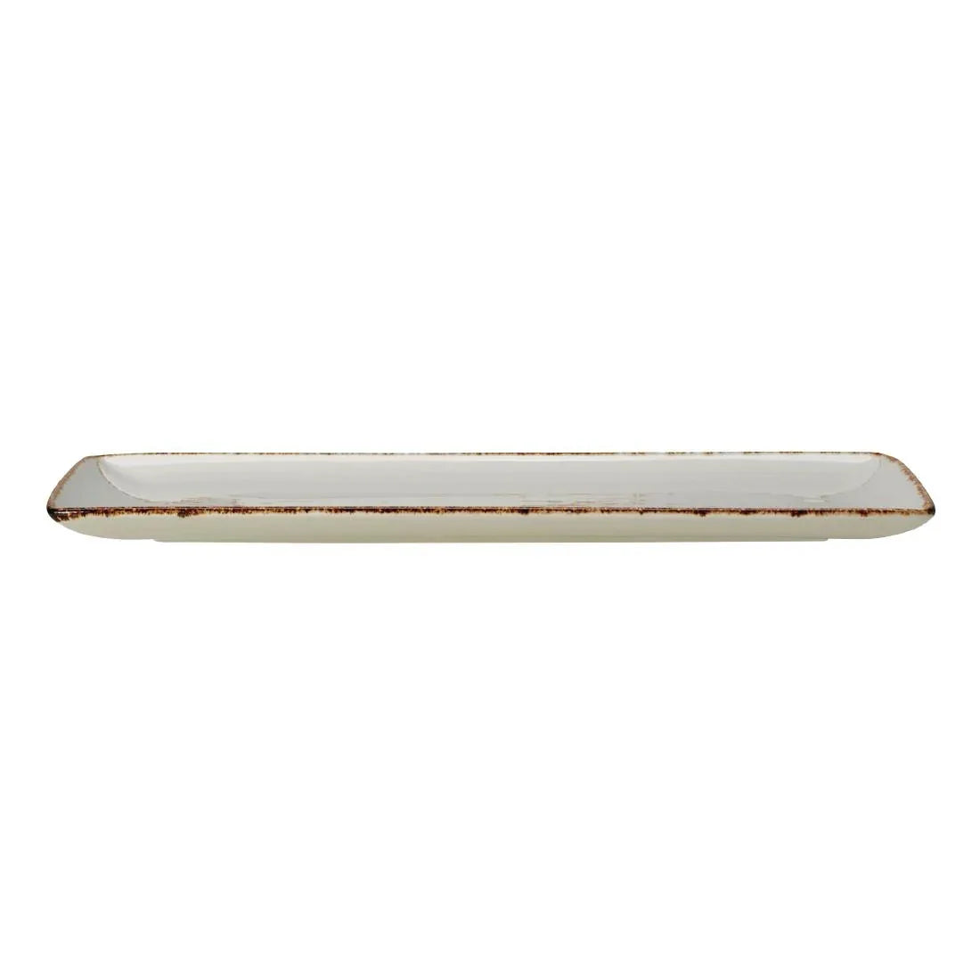 VV767 Steelite Brown Dapple Rectangle Three Plates (Pack of 6) - JD Catering Equipment Solutions Ltd