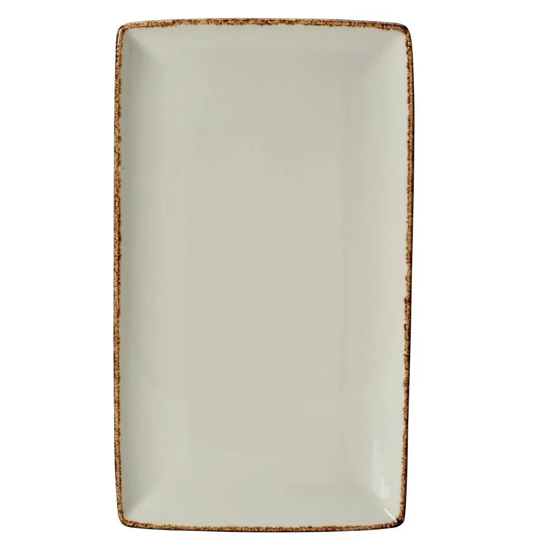 VV767 Steelite Brown Dapple Rectangle Three Plates (Pack of 6) - JD Catering Equipment Solutions Ltd