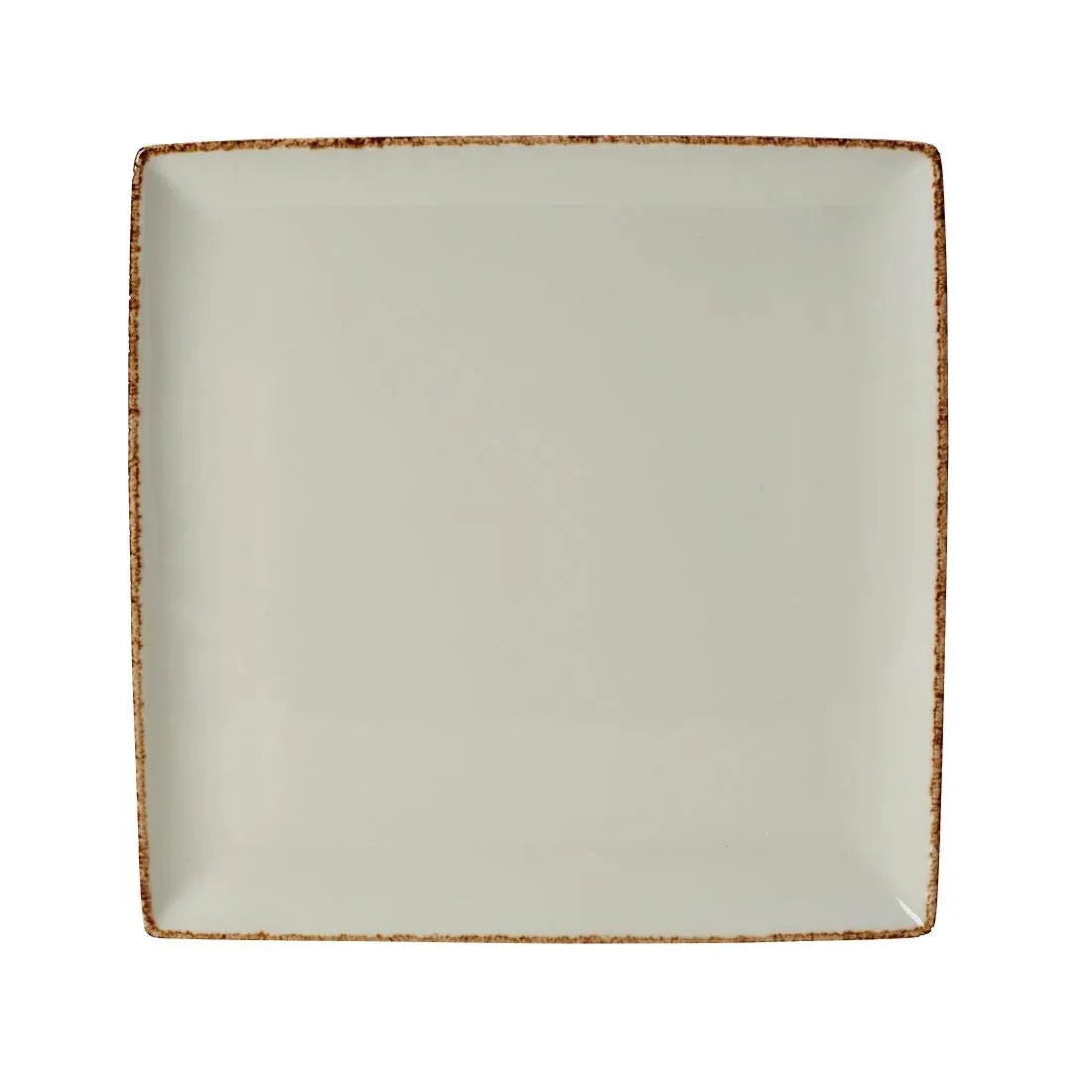 VV769 Steelite Brown Dapple Square One Plates (Pack of 6) - JD Catering Equipment Solutions Ltd