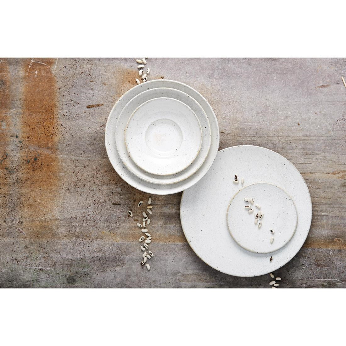 VV854 Rene Ozorio Wabi Sabi Coupe Plates Lichen 152mm (Pack of 12)