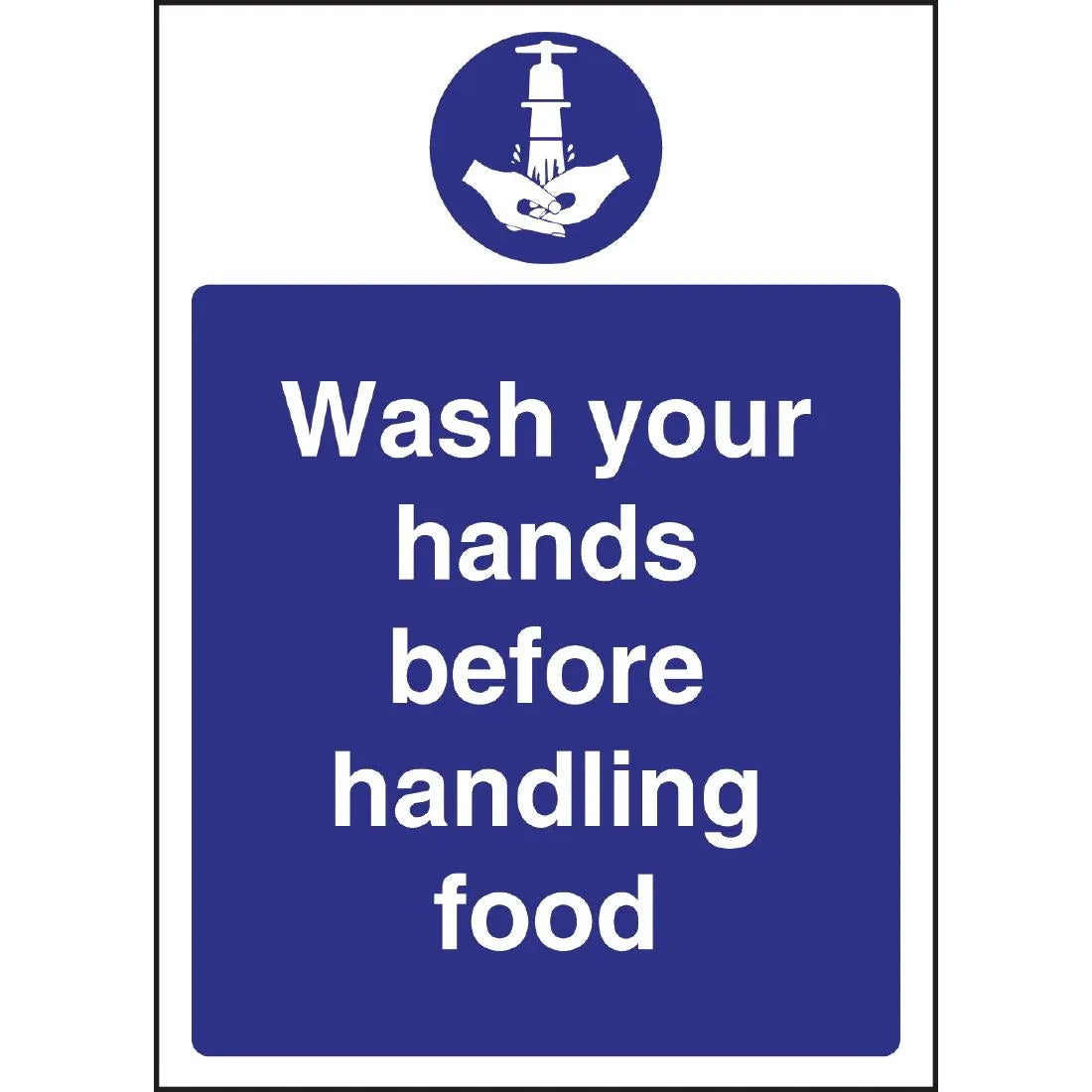 W110 Vogue Wash hands Before Handling Food Sign - JD Catering Equipment Solutions Ltd