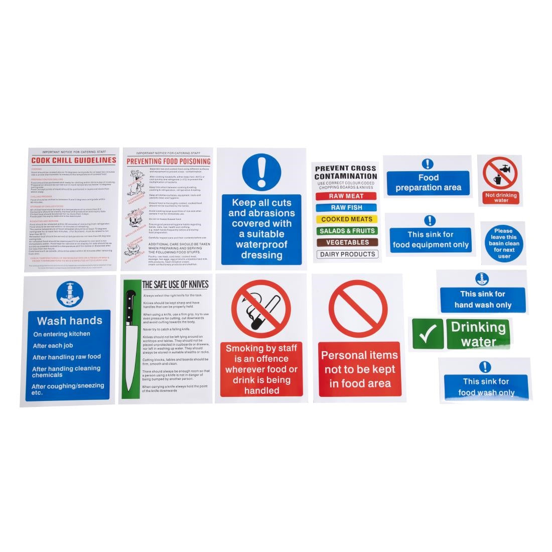 W192 Vogue Food Preparation Sign Pack