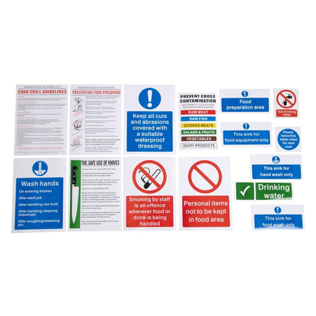 W192 Vogue Food Preparation Sign Pack