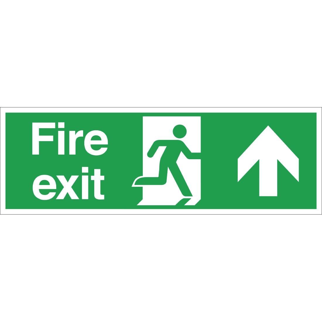 W301 Fire Exit Sign Arrow Up