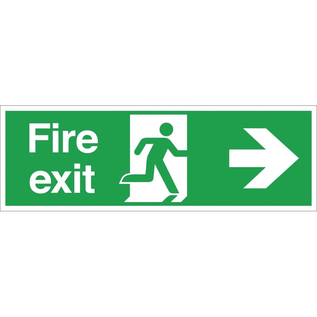 W302 Fire Exit Sign Arrow Right - JD Catering Equipment Solutions Ltd