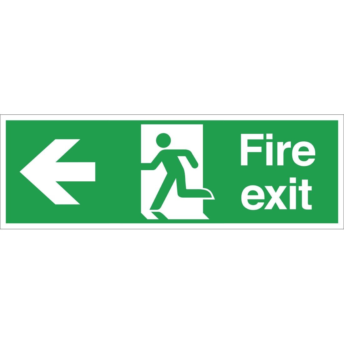 W303 Fire Exit Sign Arrow Left