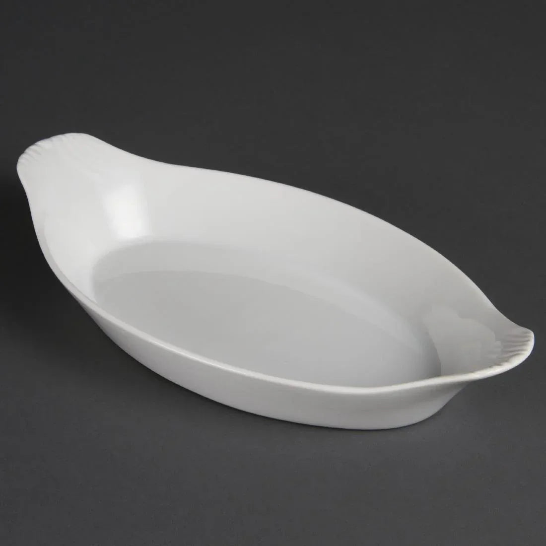 W411 Olympia Whiteware Oval Eared Dishes 289mm (Pack of 6) - JD Catering Equipment Solutions Ltd