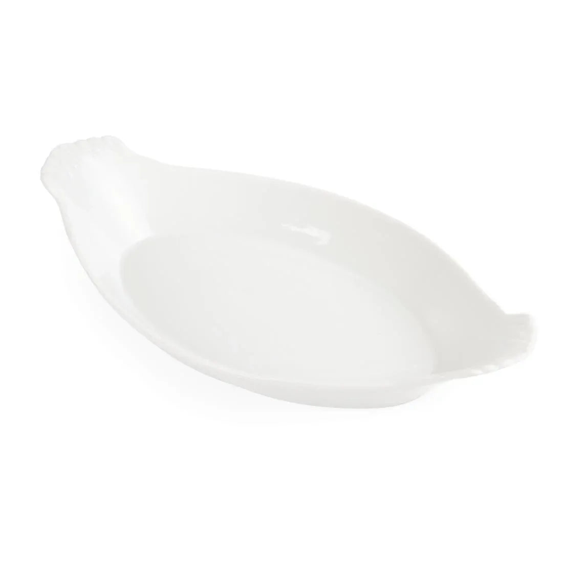 W423 Olympia Whiteware Oval Eared Dishes 320x 177mm (Pack of 6) - JD Catering Equipment Solutions Ltd