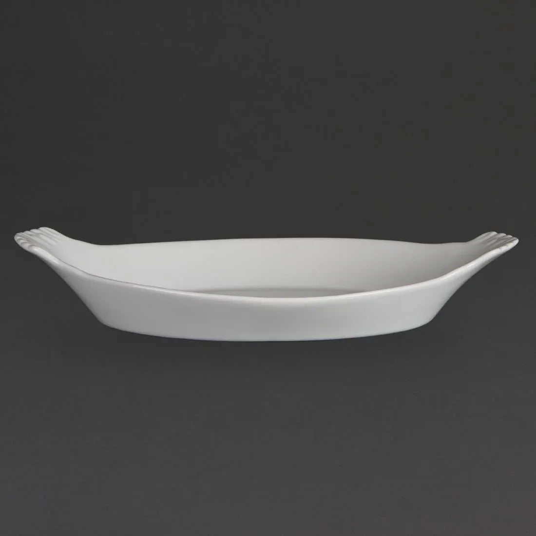 W423 Olympia Whiteware Oval Eared Dishes 320x 177mm (Pack of 6) - JD Catering Equipment Solutions Ltd