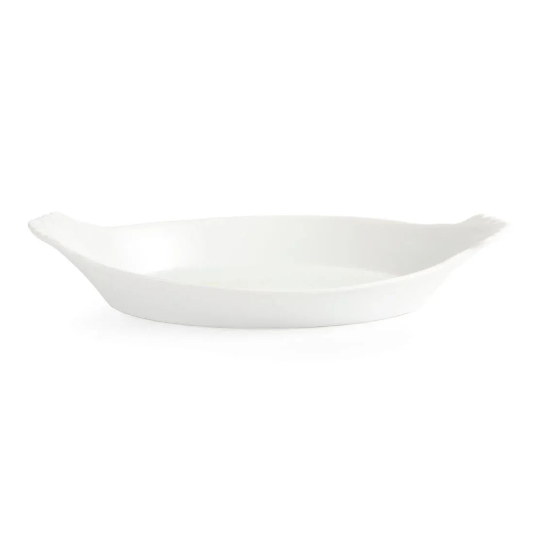 W423 Olympia Whiteware Oval Eared Dishes 320x 177mm (Pack of 6) - JD Catering Equipment Solutions Ltd
