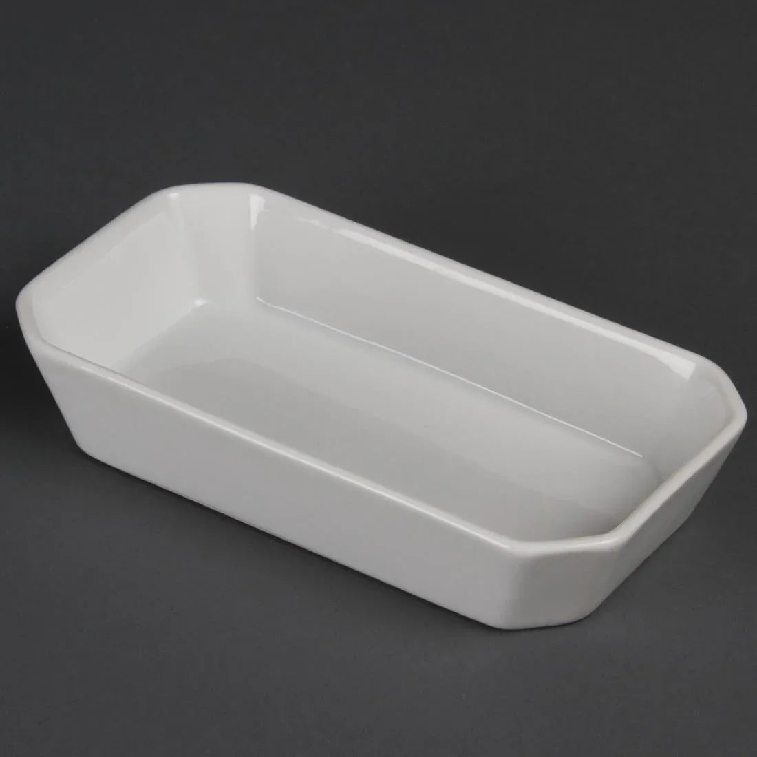 W425 Olympia Whiteware Oblong Hors d'Oeuvre Dishes 185mm (Pack of 6) - JD Catering Equipment Solutions Ltd