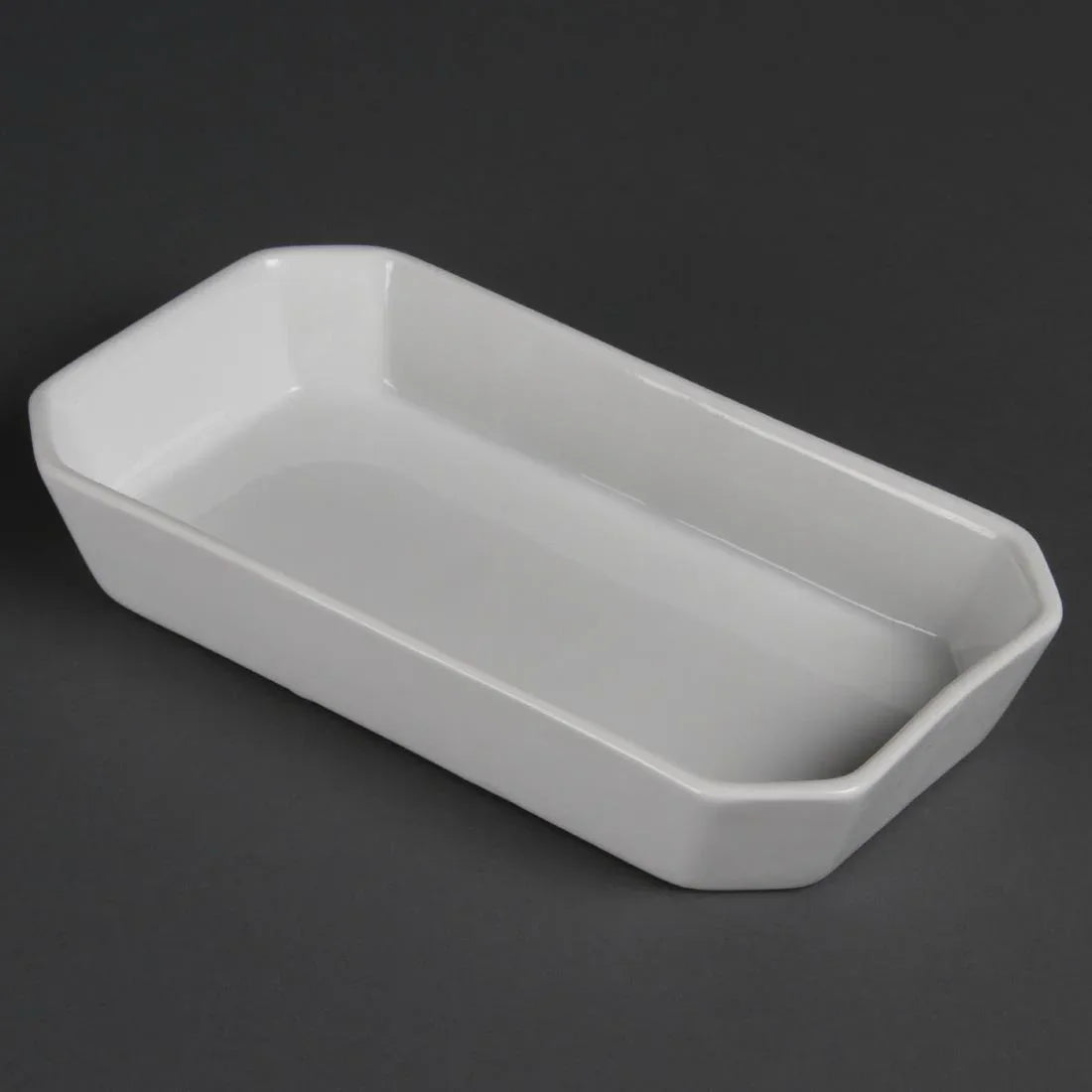 W438 Olympia Whiteware Oblong Hors d'Oeuvre Dishes 235x 122mm (Pack of 6) - JD Catering Equipment Solutions Ltd