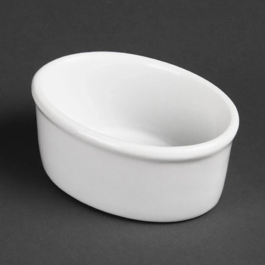 W445 Olympia Whiteware Oval Ramekins 105mm (Pack of 12) - JD Catering Equipment Solutions Ltd
