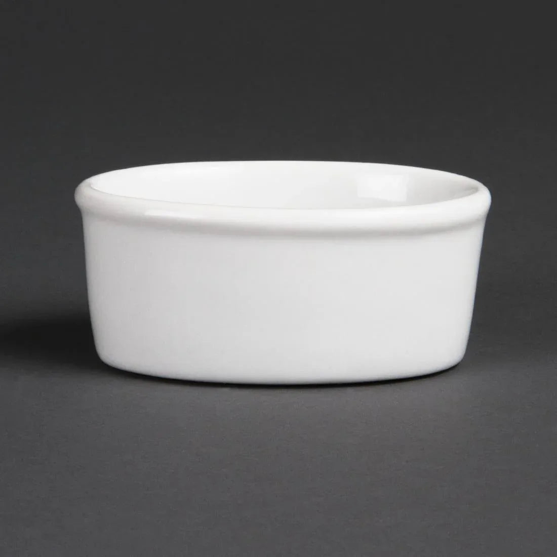 W445 Olympia Whiteware Oval Ramekins 105mm (Pack of 12) - JD Catering Equipment Solutions Ltd