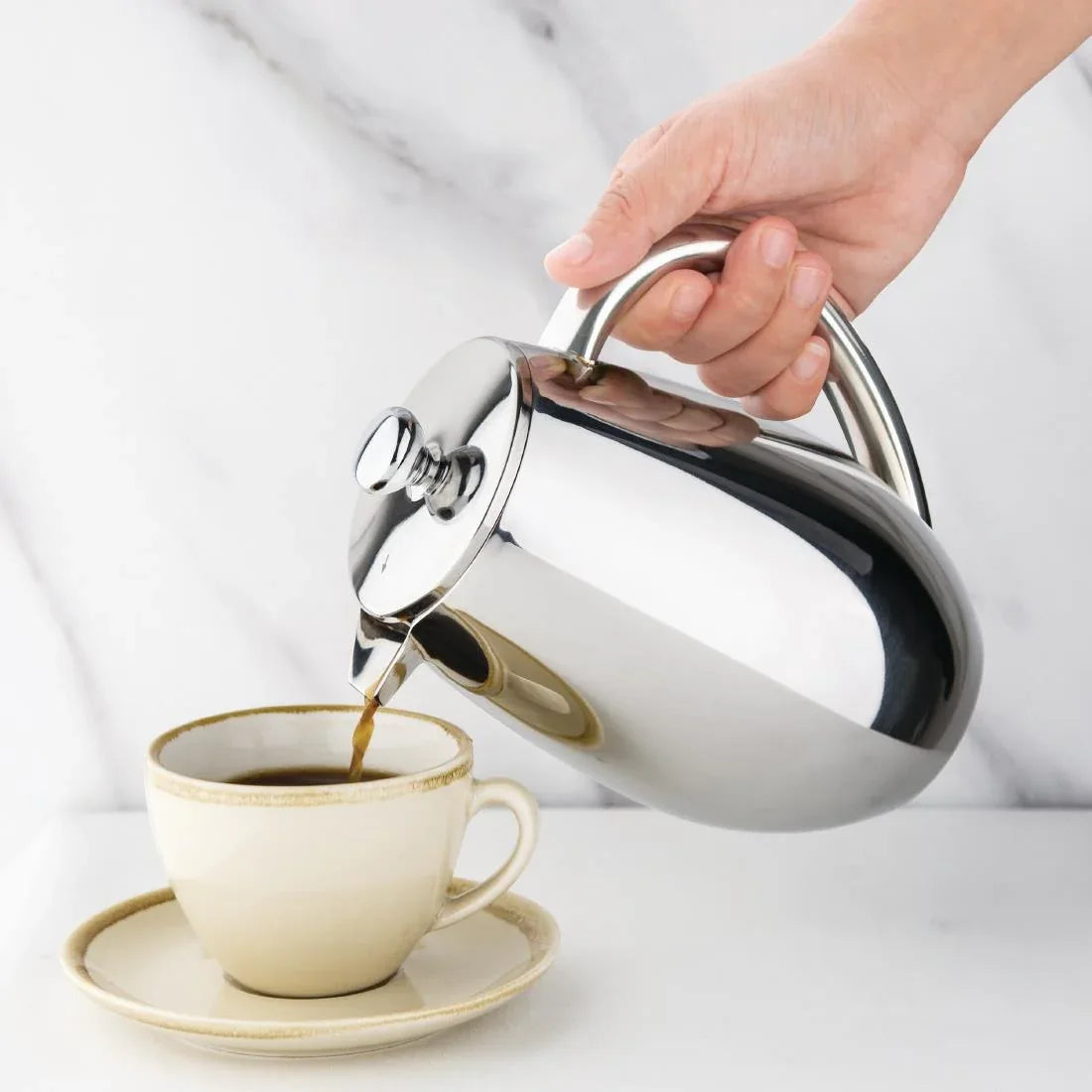 W837 Olympia Insulated Stainless Steel Cafetiere 6 Cup - JD Catering Equipment Solutions Ltd