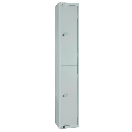 W930-CS Elite Double Door Camlock Locker with Sloping Top Grey