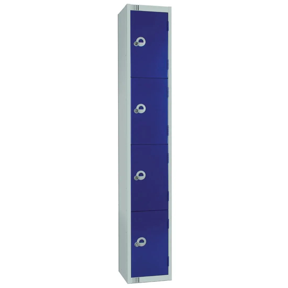 W947-CN Elite Four Door Coin Return Locker Blue - JD Catering Equipment Solutions Ltd