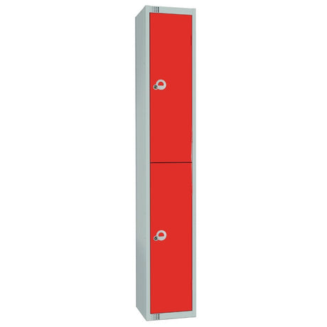 W950-C Elite Double Door Camlock Locker Red