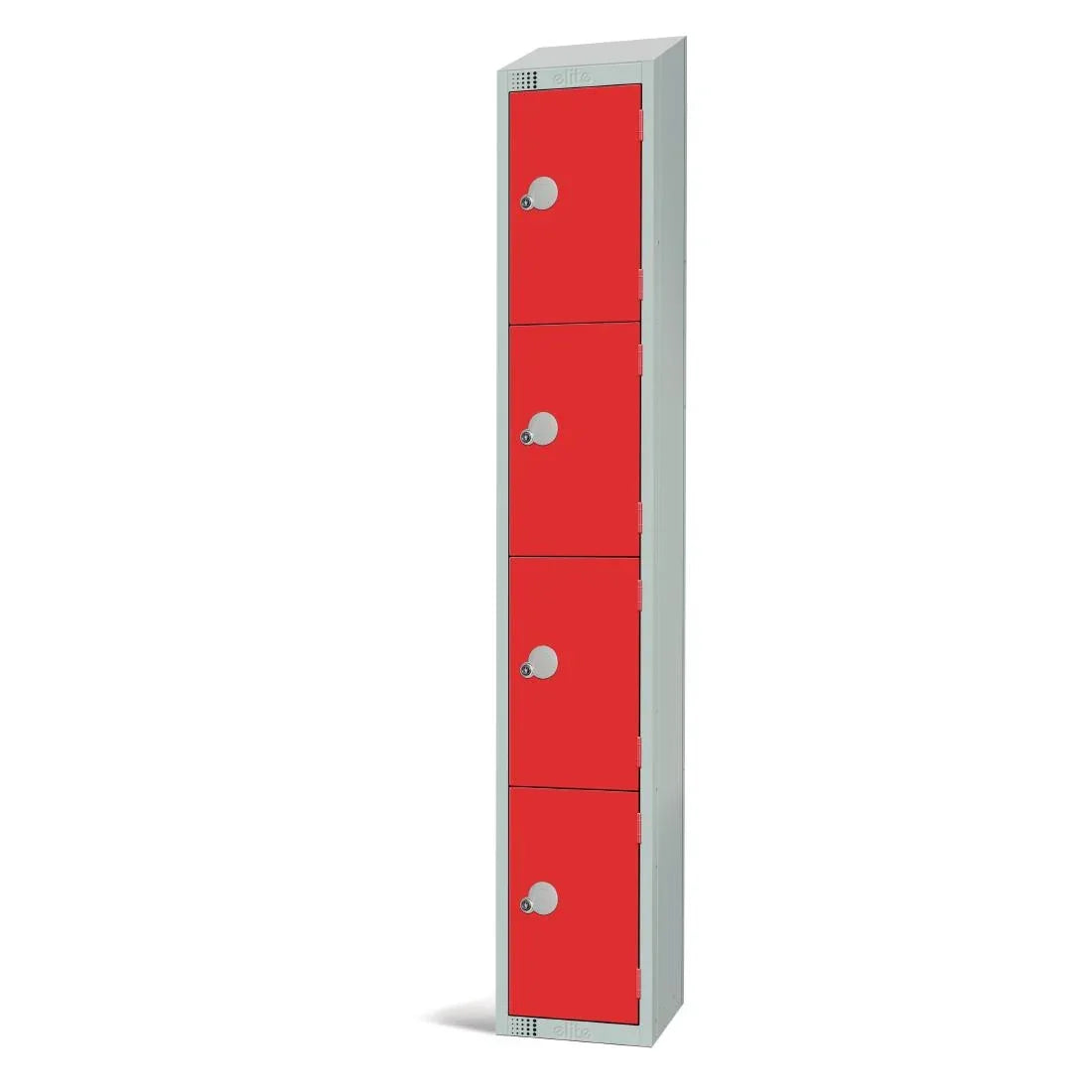 W952-CLS Elite Four Door Manual Combination Locker Locker Red with Sloping Top - JD Catering Equipment Solutions Ltd